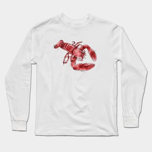 Crawfish .Watercolor illustration Long Sleeve T-Shirt